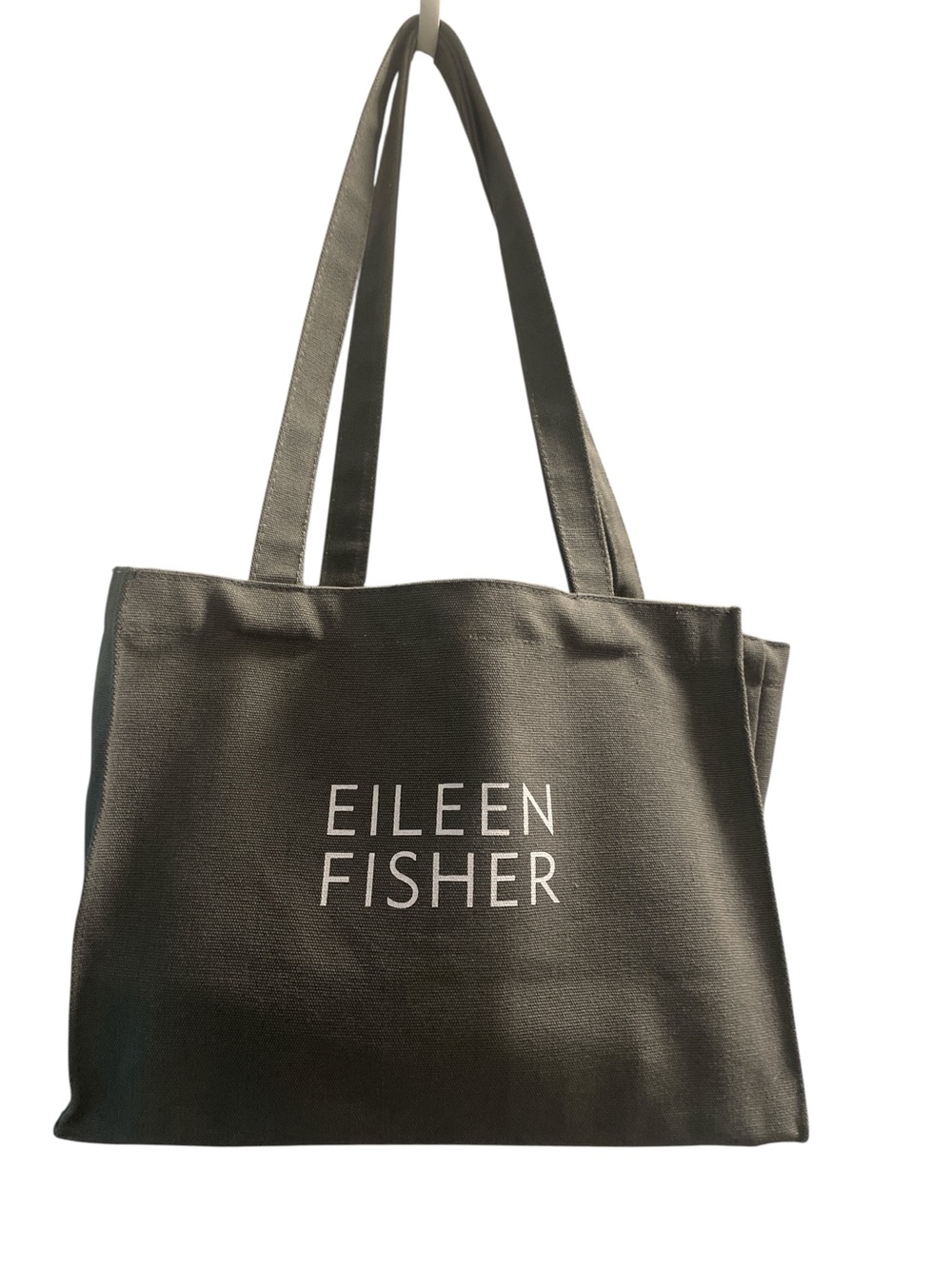 Eileen Fisher Grey  Canvas Logo Tote